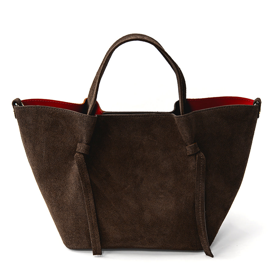 MIDA - Borsa in camoscio testa di moro