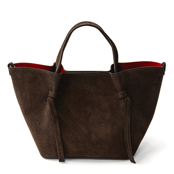 MIDA - Borsa in camoscio testa di moro