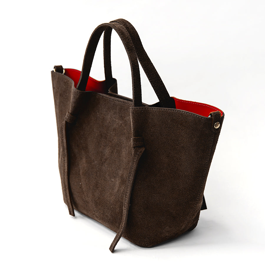MIDA - Borsa in camoscio testa di moro