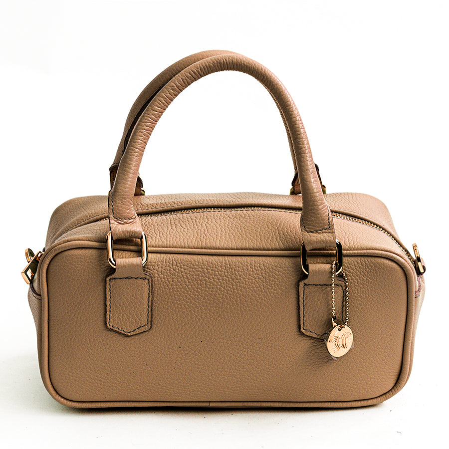MIRIAM - Biscuit Leather Handbag