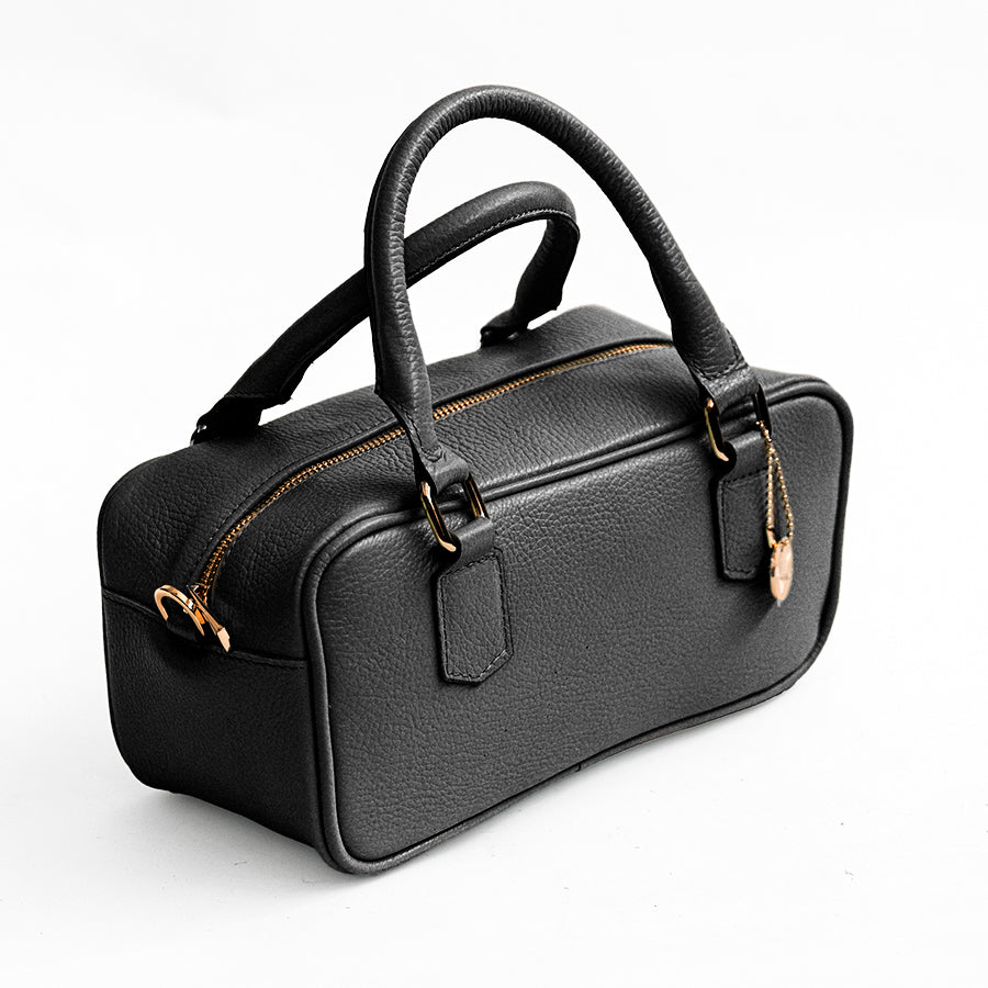 MIRIAM - Black Leather Handbag