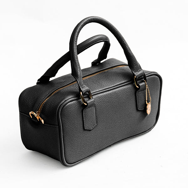 MIRIAM - Black Leather Handbag