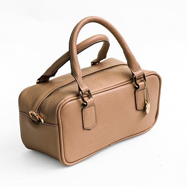 MIRIAM - Biscuit Leather Handbag