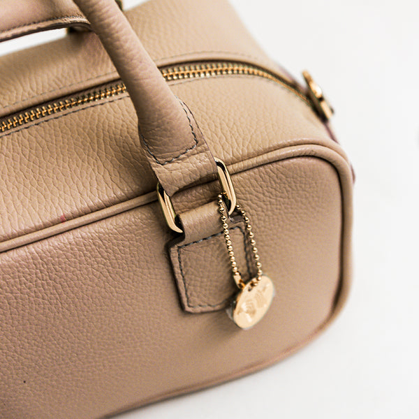 MIRIAM - Biscuit Leather Handbag