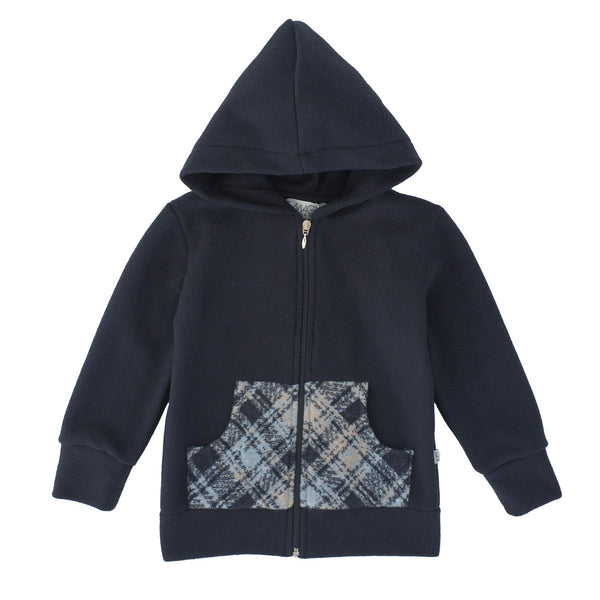 FELPA IN COTOCASHMERE CON TASCHE QUADRO
