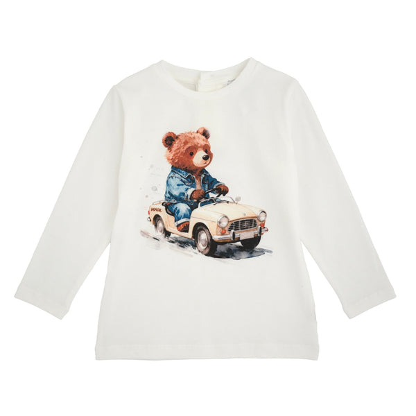 T-SHIRT STAMPA ORSETTO CON AUTO