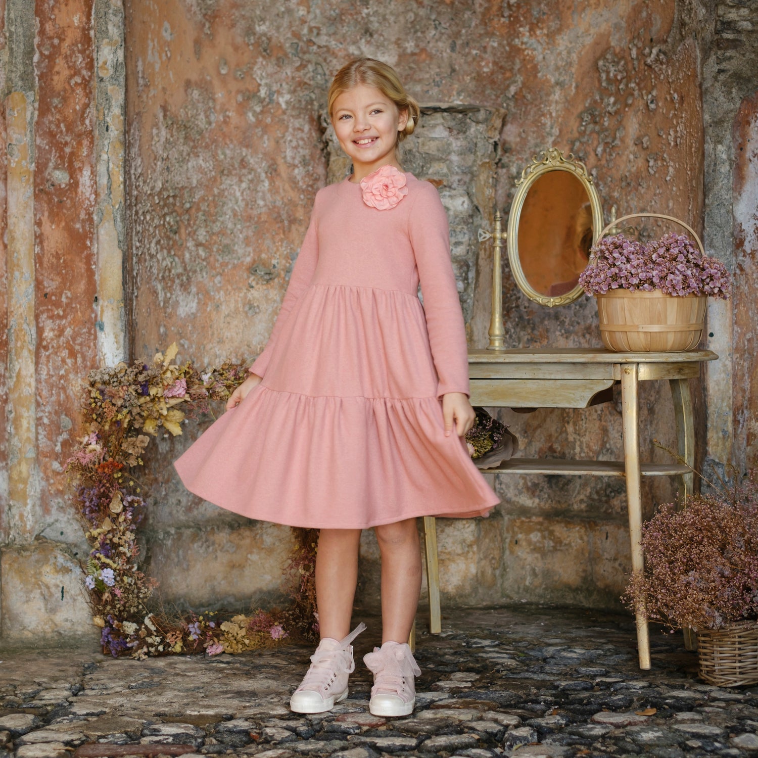 ABITO IN COTOCASHMERE CON  DOPPIA BALZA