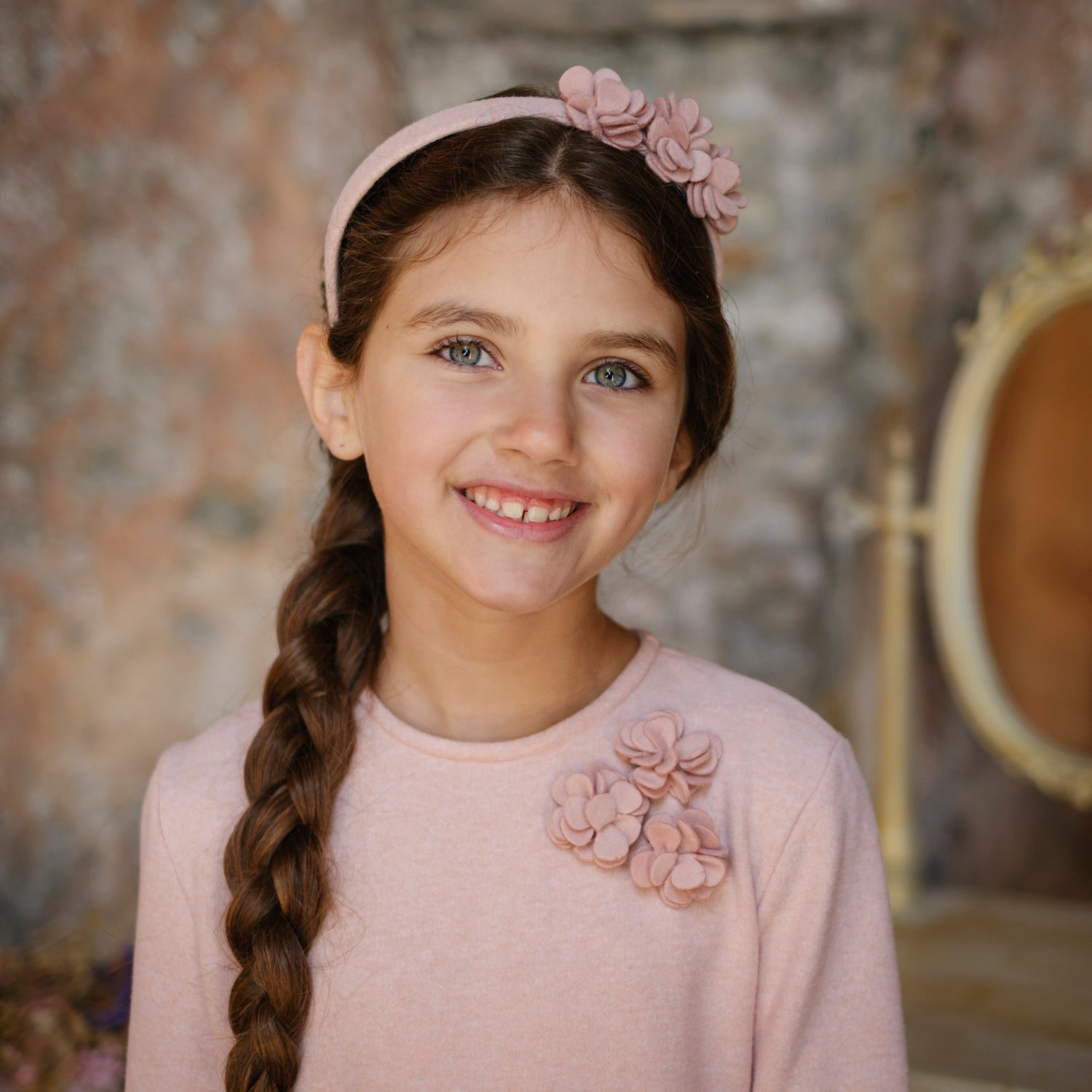 ABITO COTOCASHMERE CON FIORI