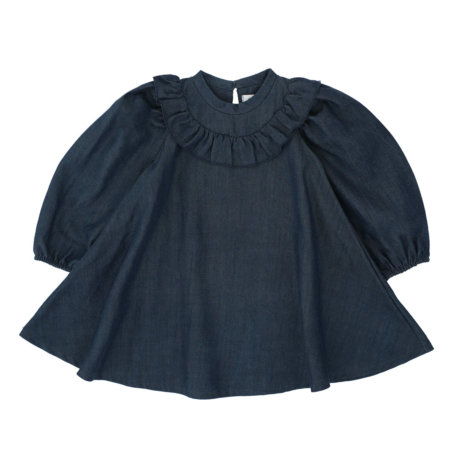 ABITO DENIM CON ROUCHES