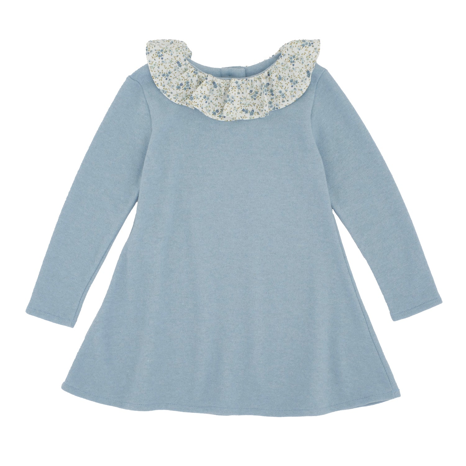 ABITO IN COTOCASHMERE CON ROUCHES FIORELLINO