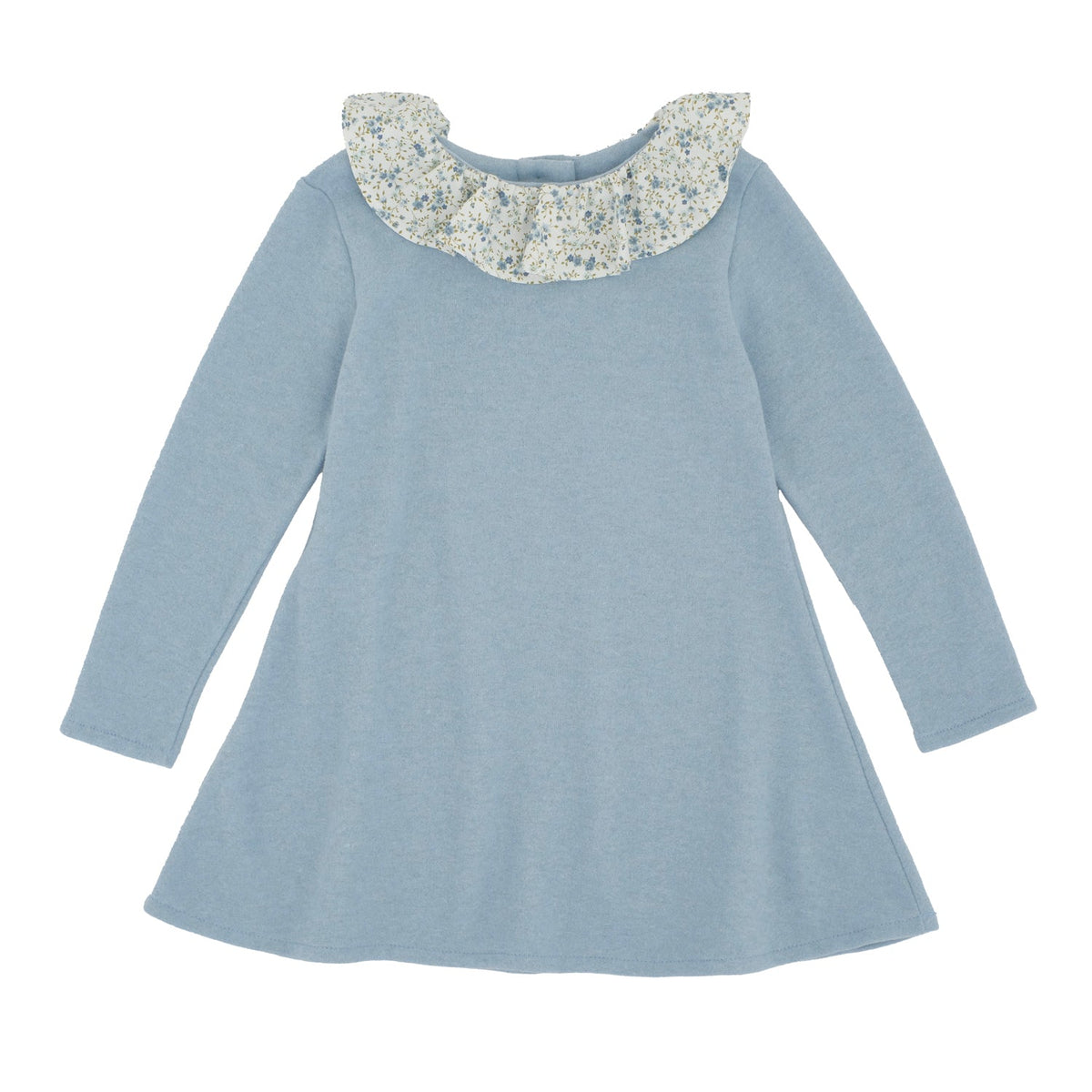 ABITO IN COTOCASHMERE CON ROUCHES FIORELLINO
