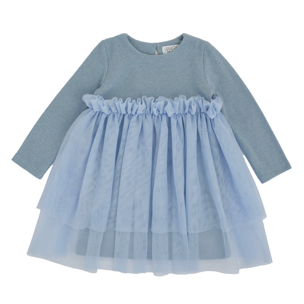 ABITO IN COTOCASHEMERE CON GONNA TULLE