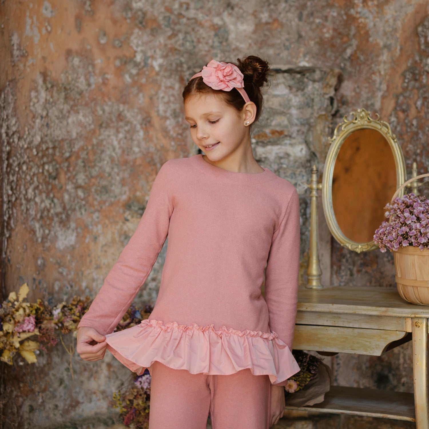 MAGLIA COTOCASHMERE CON BALZA TAFFETAS