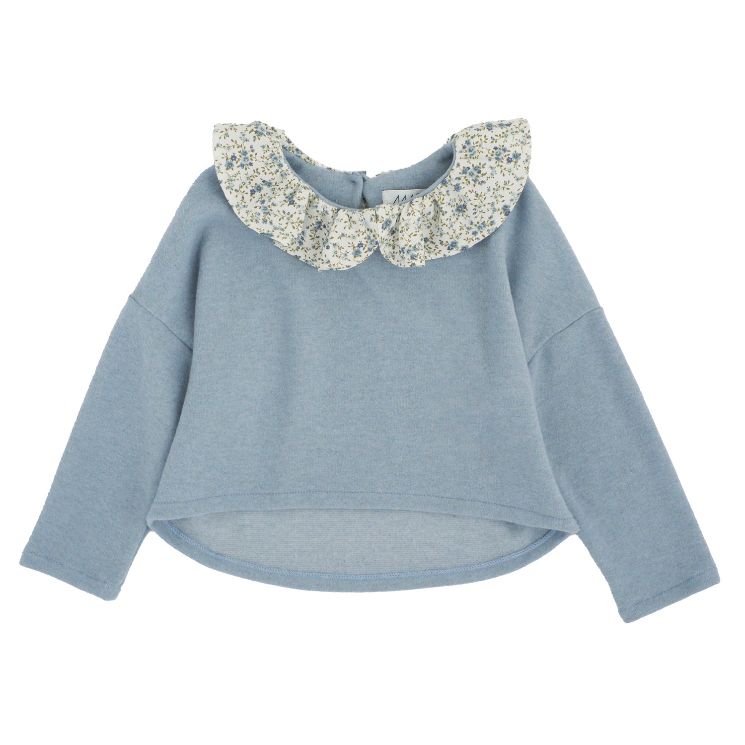 MAGLIA COTOCASHMERE COLLO FIORELLINO