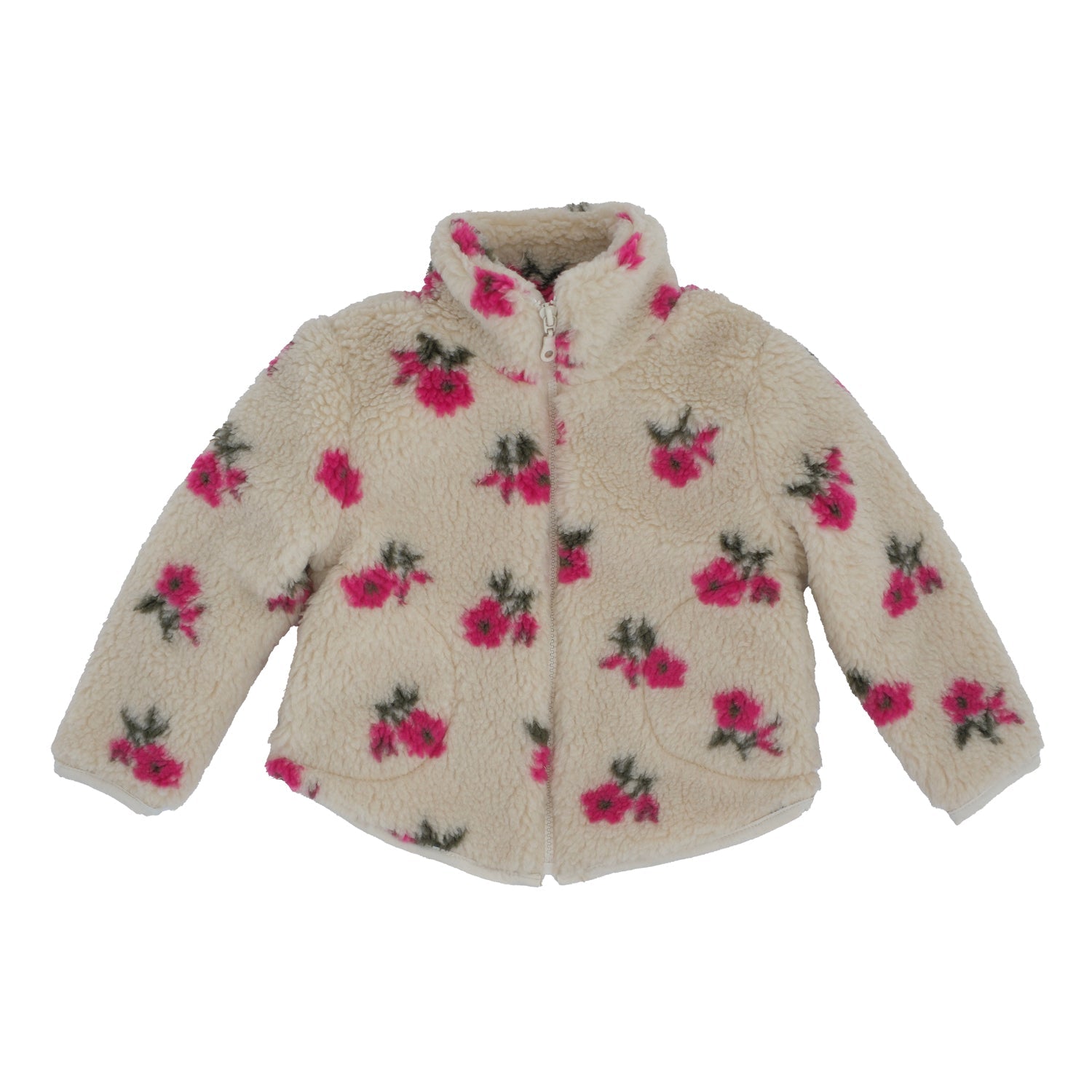 GIACCA ORSETTO CON ZIP FANTASIA FIORI