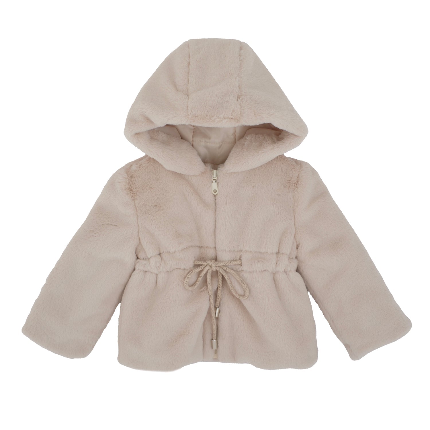 ECOPELLICCIA CON ZIP E CAPPUCCIO