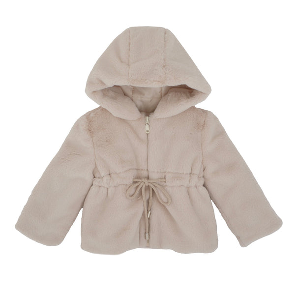ECOPELLICCIA CON ZIP E CAPPUCCIO