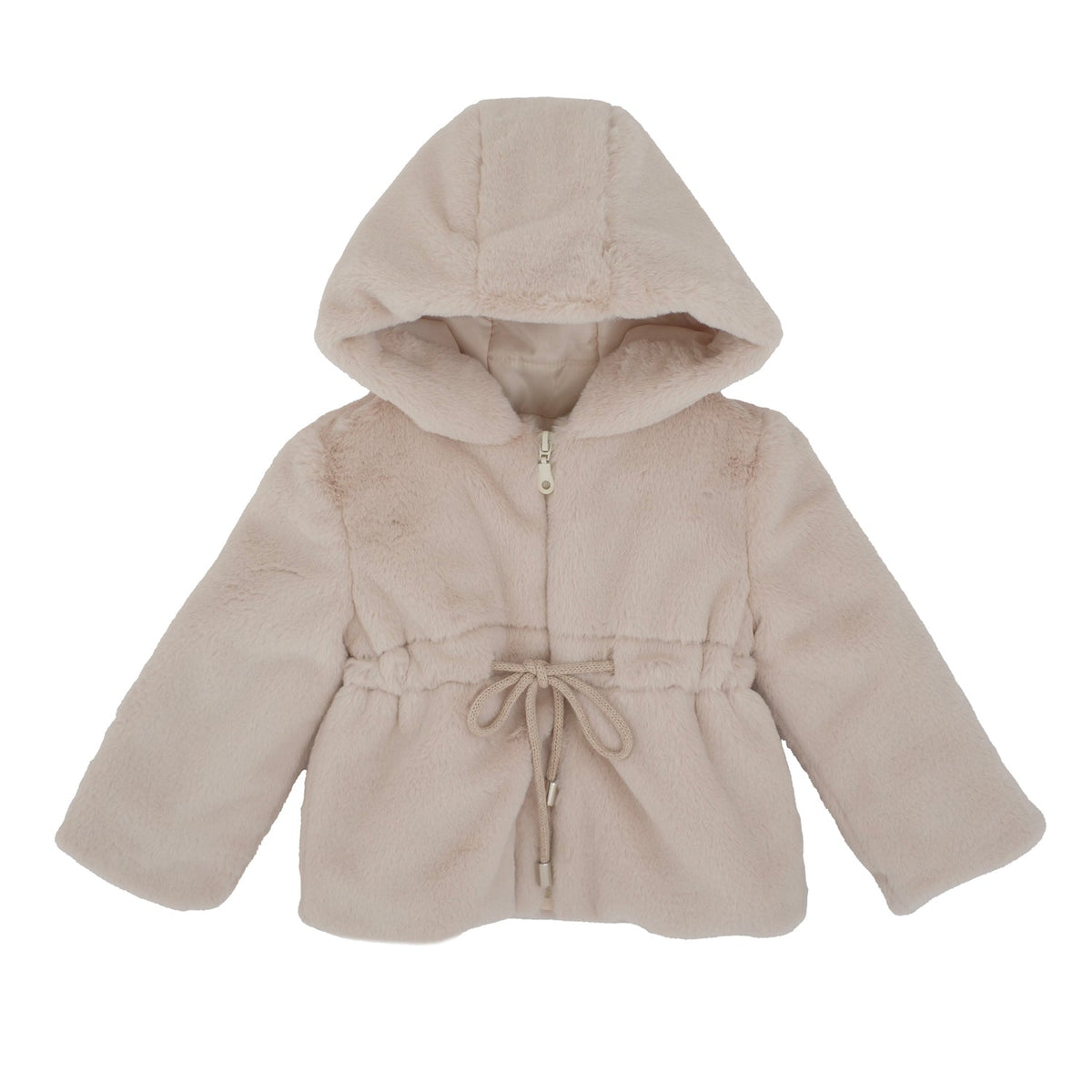ECOPELLICCIA CON ZIP E CAPPUCCIO