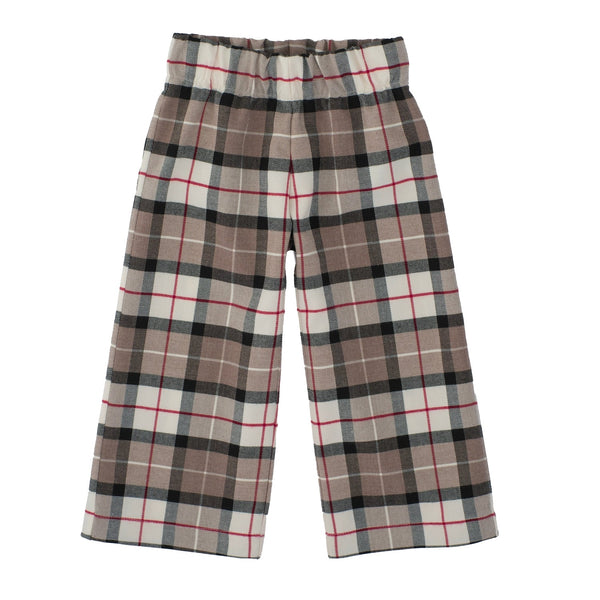 PANTALONE GAUCHO SCOZZESE BEIGE