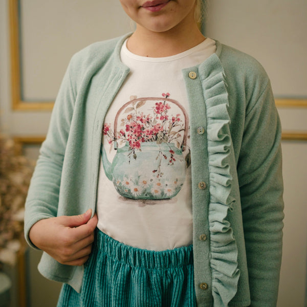 T-SHIRT STAMPA TEIERA CON FIORI