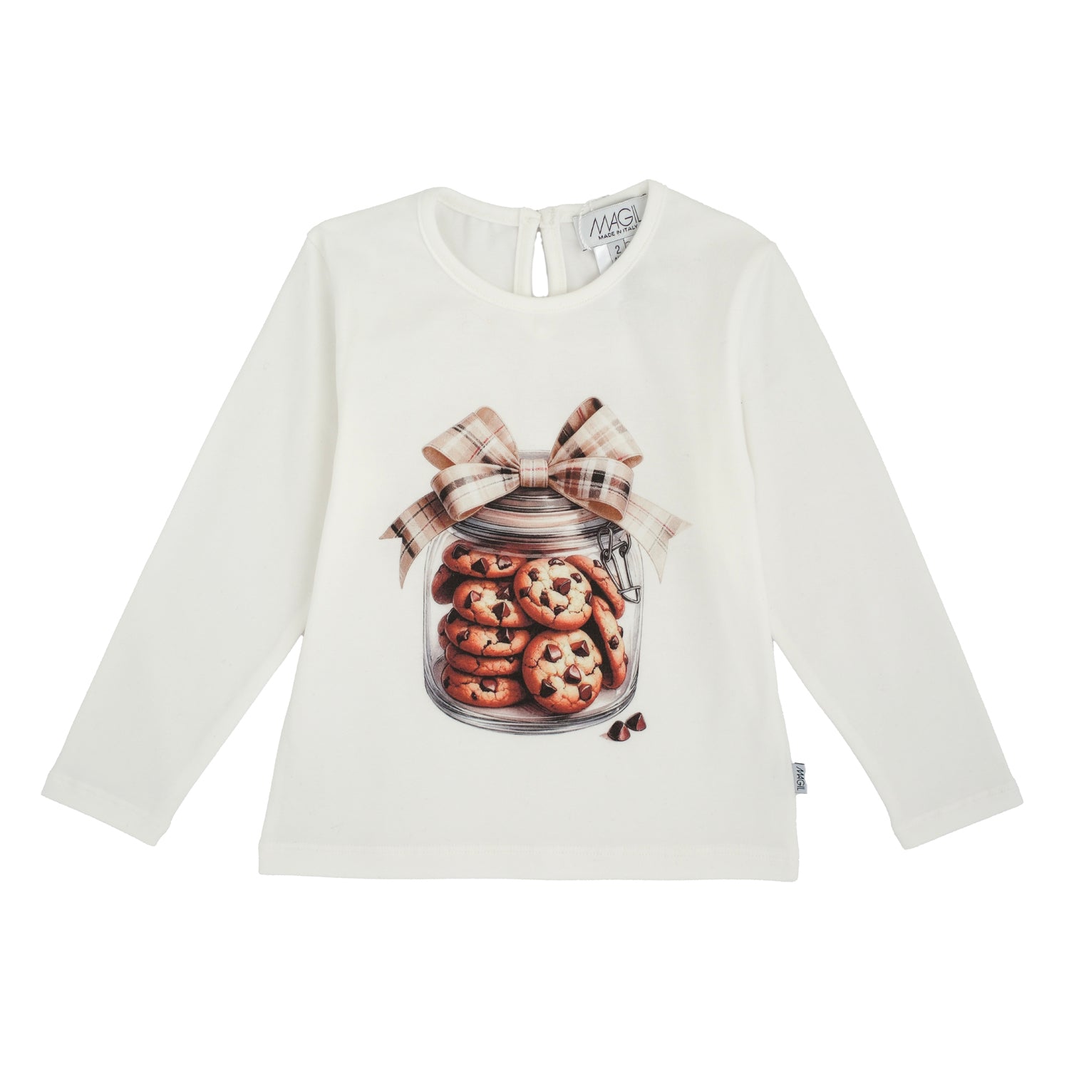 T-SHIRT BISCOTTI CON FIOCCO BEIGE