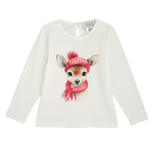 T-SHIRT STAMPA CERBIATTO