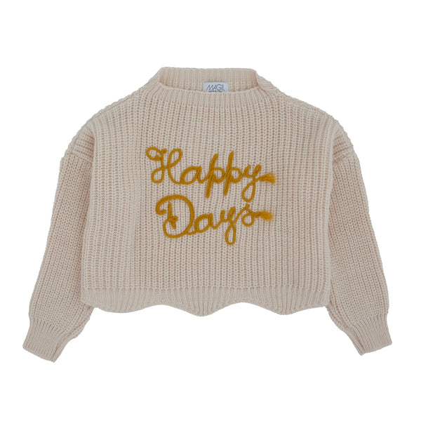 MAGLIONE RICAMO HAPPY DAYS