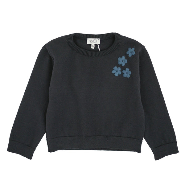 MAGLIONE CON RICAMO FIORI