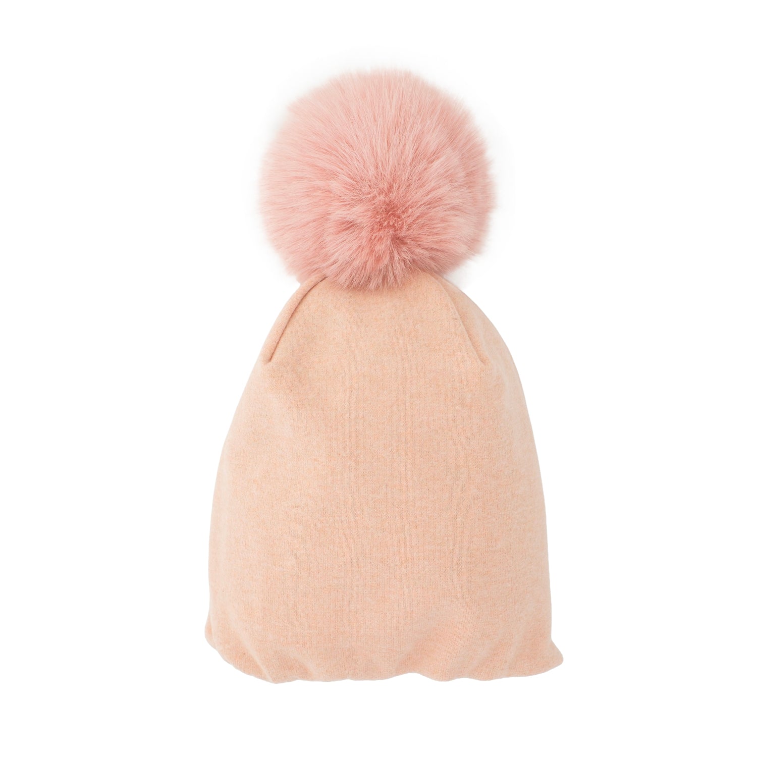 CAPPELLO IN COTOCASHMERE CON POM PON