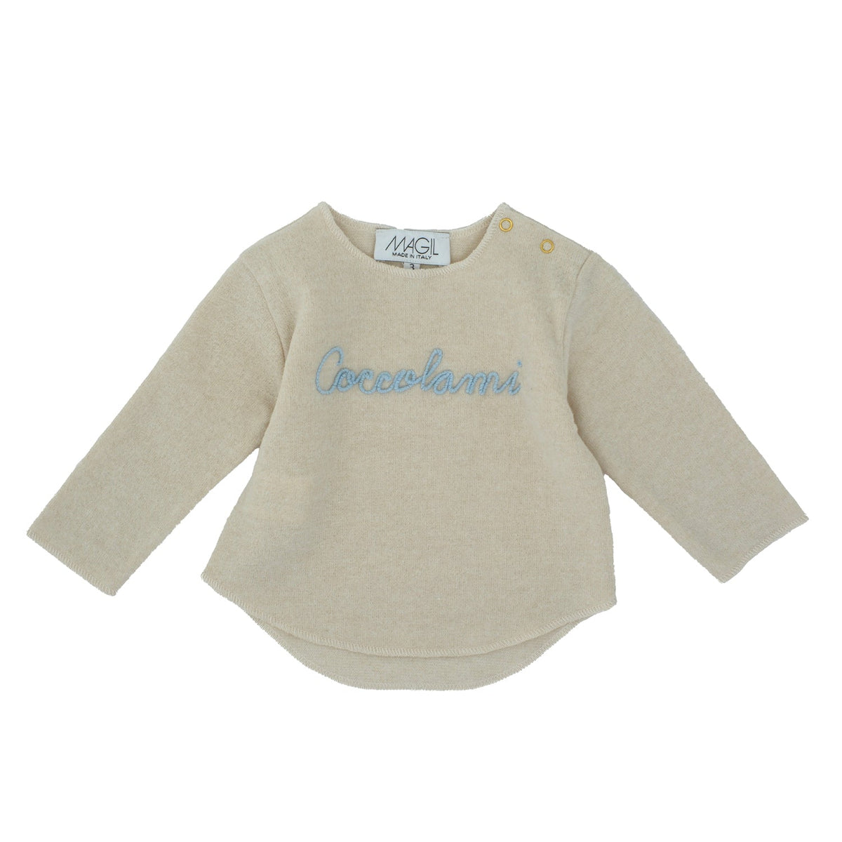 MAGLIA IN COTOCASHMERE CON RICAMO