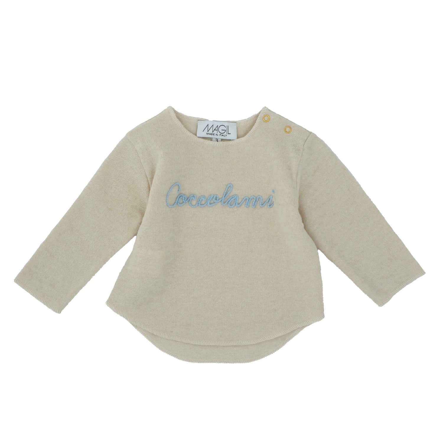 MAGLIA IN COTOCASHMERE CON RICAMO