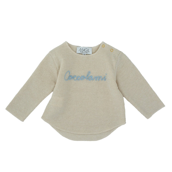 MAGLIA IN COTOCASHMERE CON RICAMO