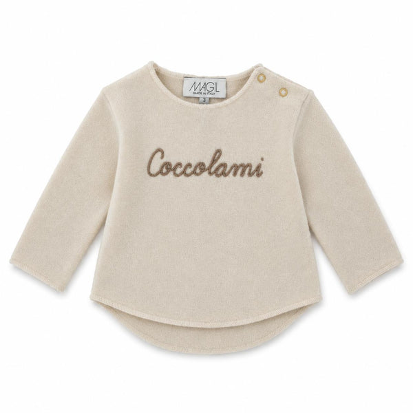 MAGLIA IN COTOCASHMERE CON RICAMO