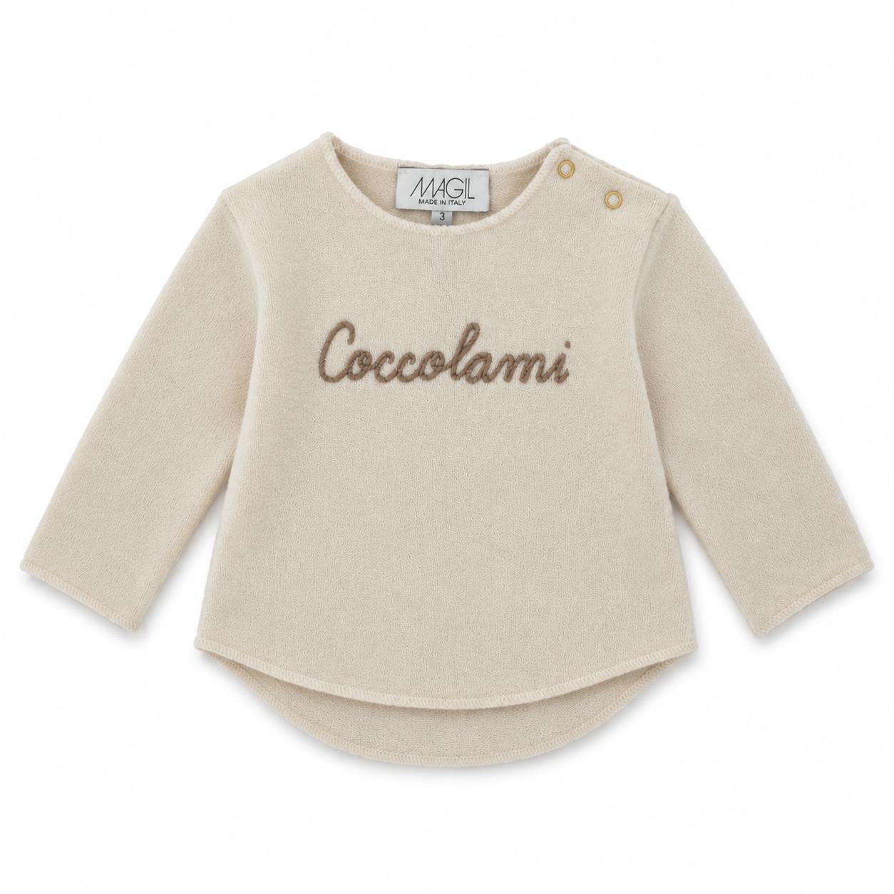 MAGLIA IN COTOCASHMERE CON RICAMO