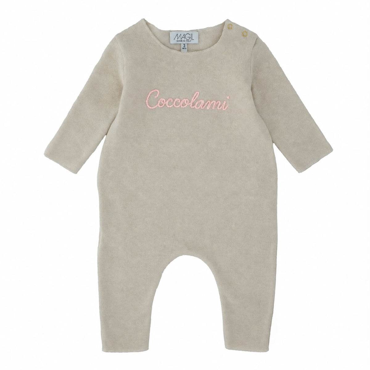 KATOEN CASHMERE ONESIE MET BORDUURSEL