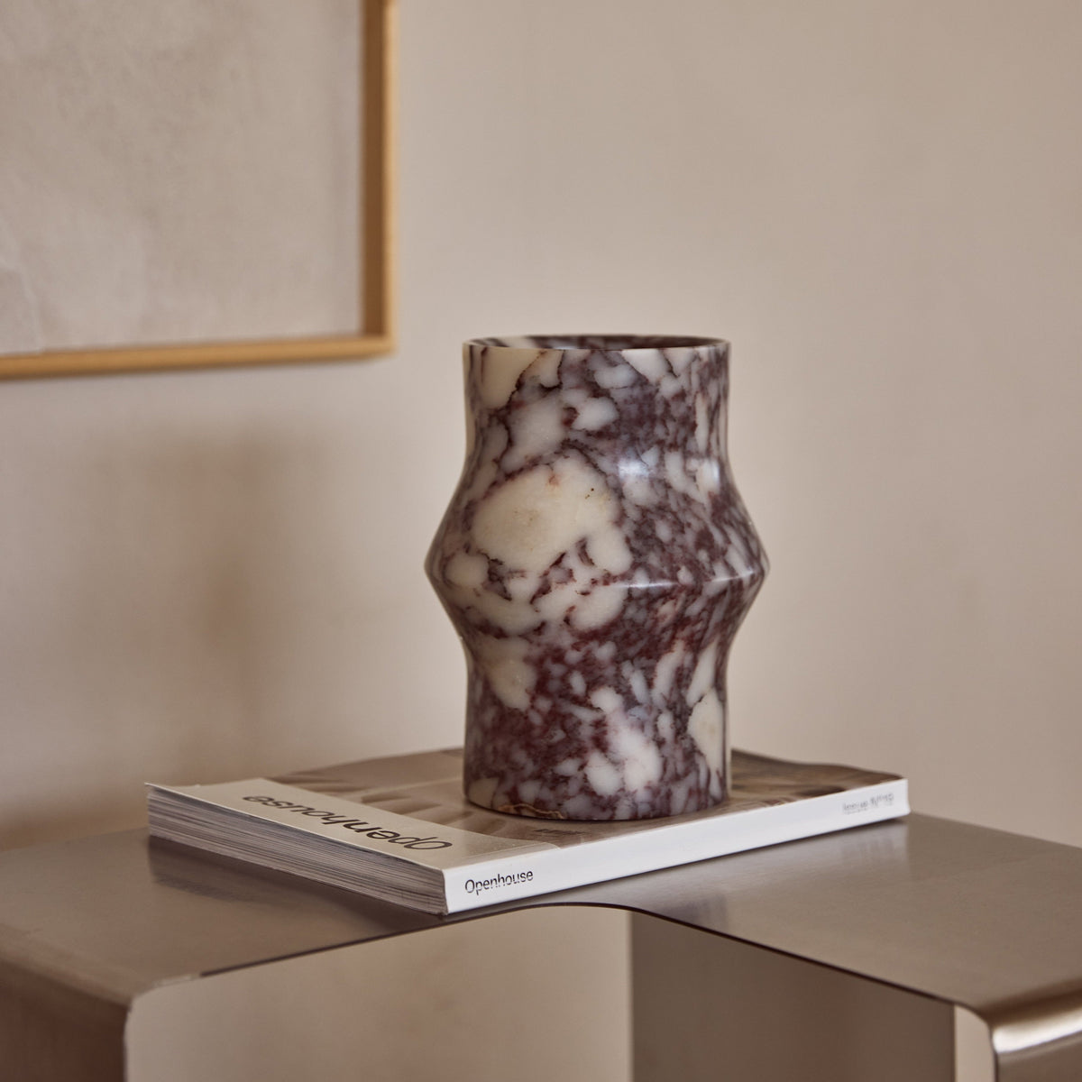 Calacatta design vase Ø12x20cm