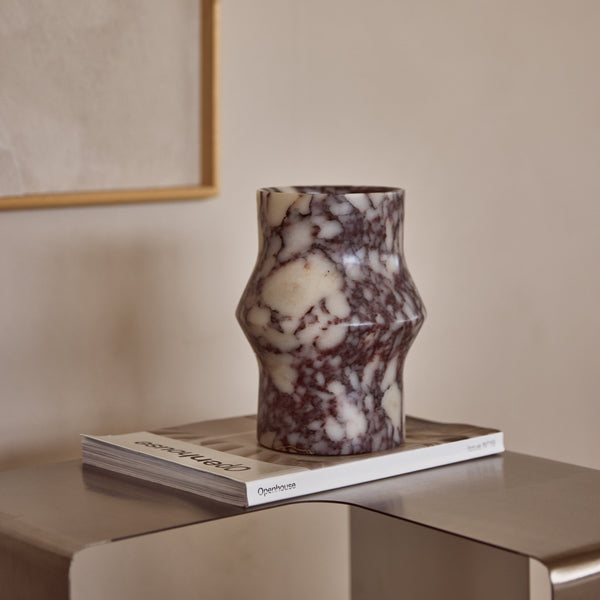 Calacatta design vase Ø12x20cm