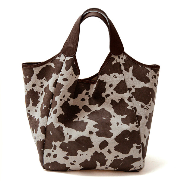 MOOX BIG - Maxi shopping in cow print suede