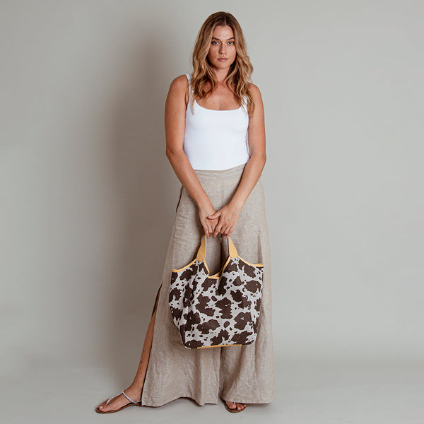 MOOX BIG - Maxi shopping in cow print suede
