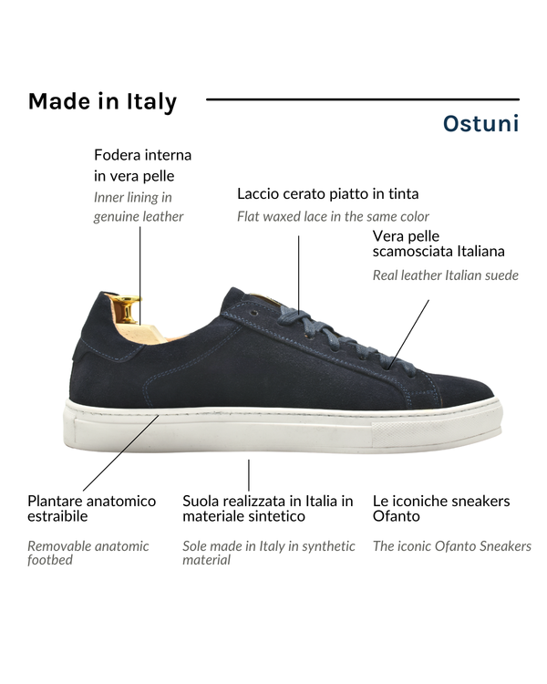 OSTUNI - Navy Suede
