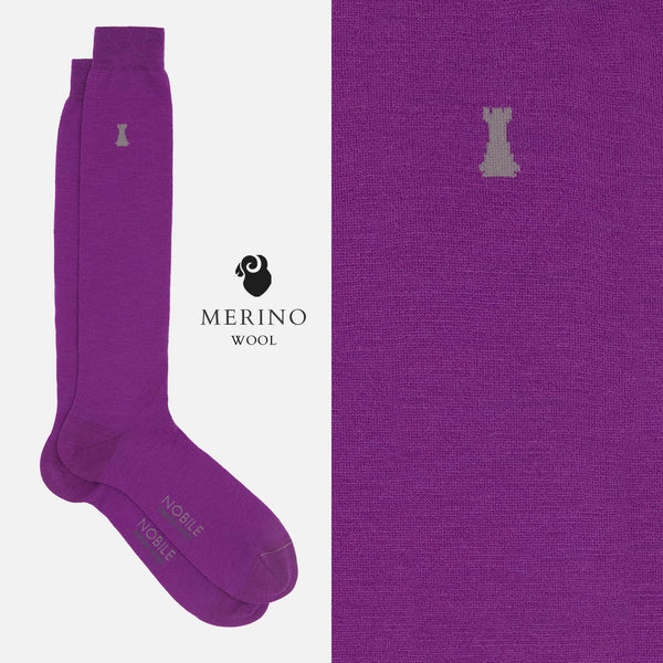 Prisma Merino - Box of 6 pairs of long Merino wool socks in solid colors