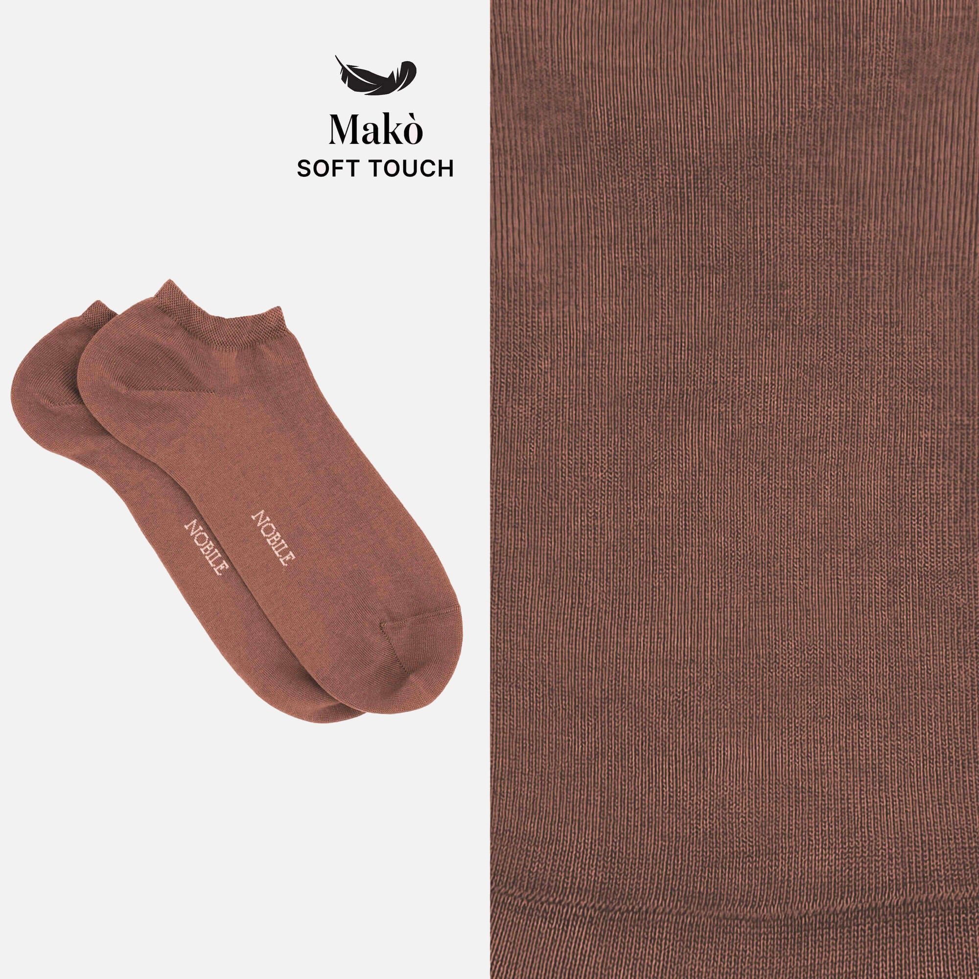 Ankle socks in soft Makò cotton - Solid color