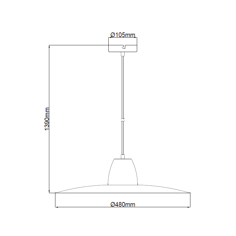 Chericoni Mantua Pendant Lamp - 1 Light - Black & Cream - Italian Design - Dutch Manufacturer