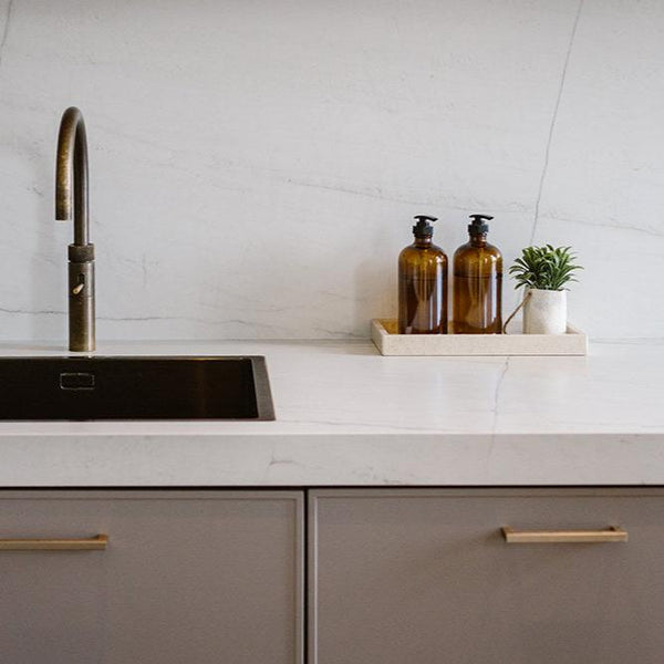 Marmer dienblad tray beige
