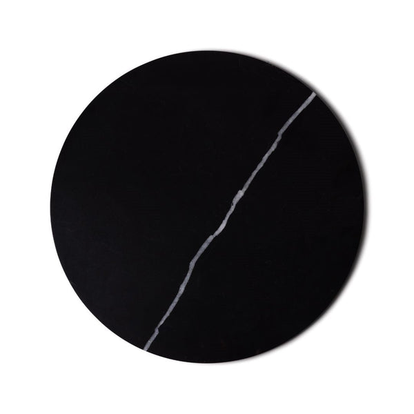 Marble tray round Ø30cm black
