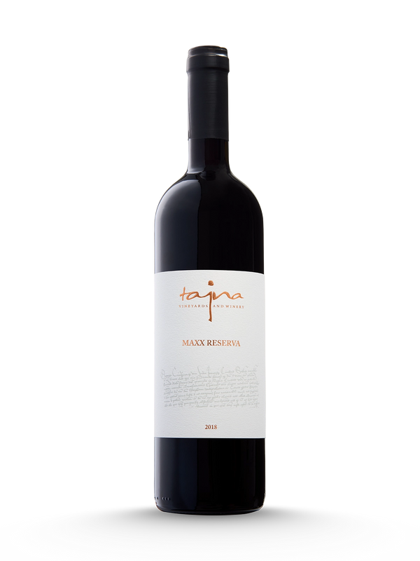 Víno Tajna, červené, Merlot, ekologické vinohrady