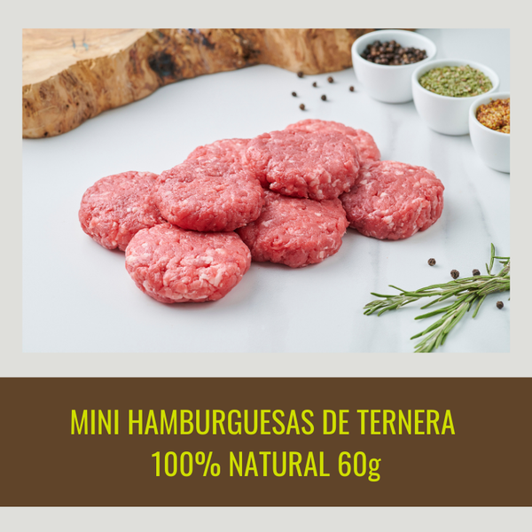 10 Mini Beef Burgers 100% Natural, 50 g/unit