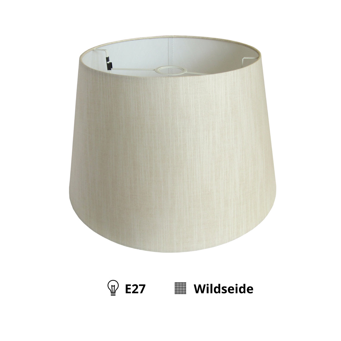 Eleganter Lampenschirm rund aus Chintz in Creme – zeitlose Wohnkultur
