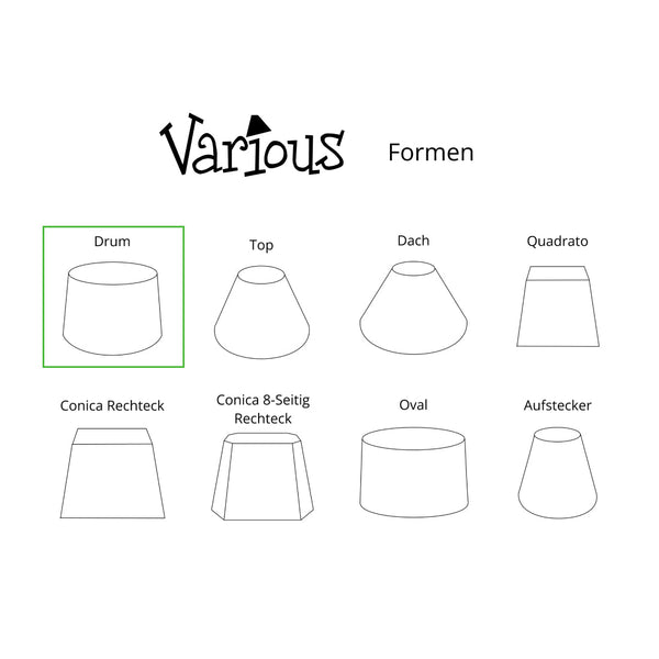 Schwarzer Drum-Rund-Lampenschirm aus Wildseide – edles Wohnaccessoire