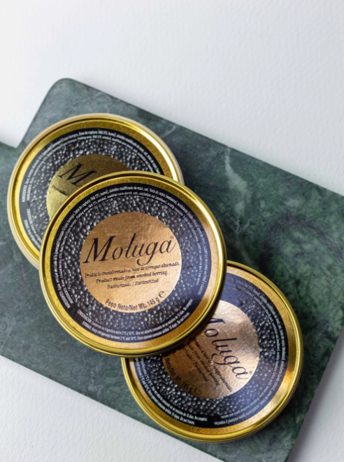 MOLUGA, smoked herring spheres